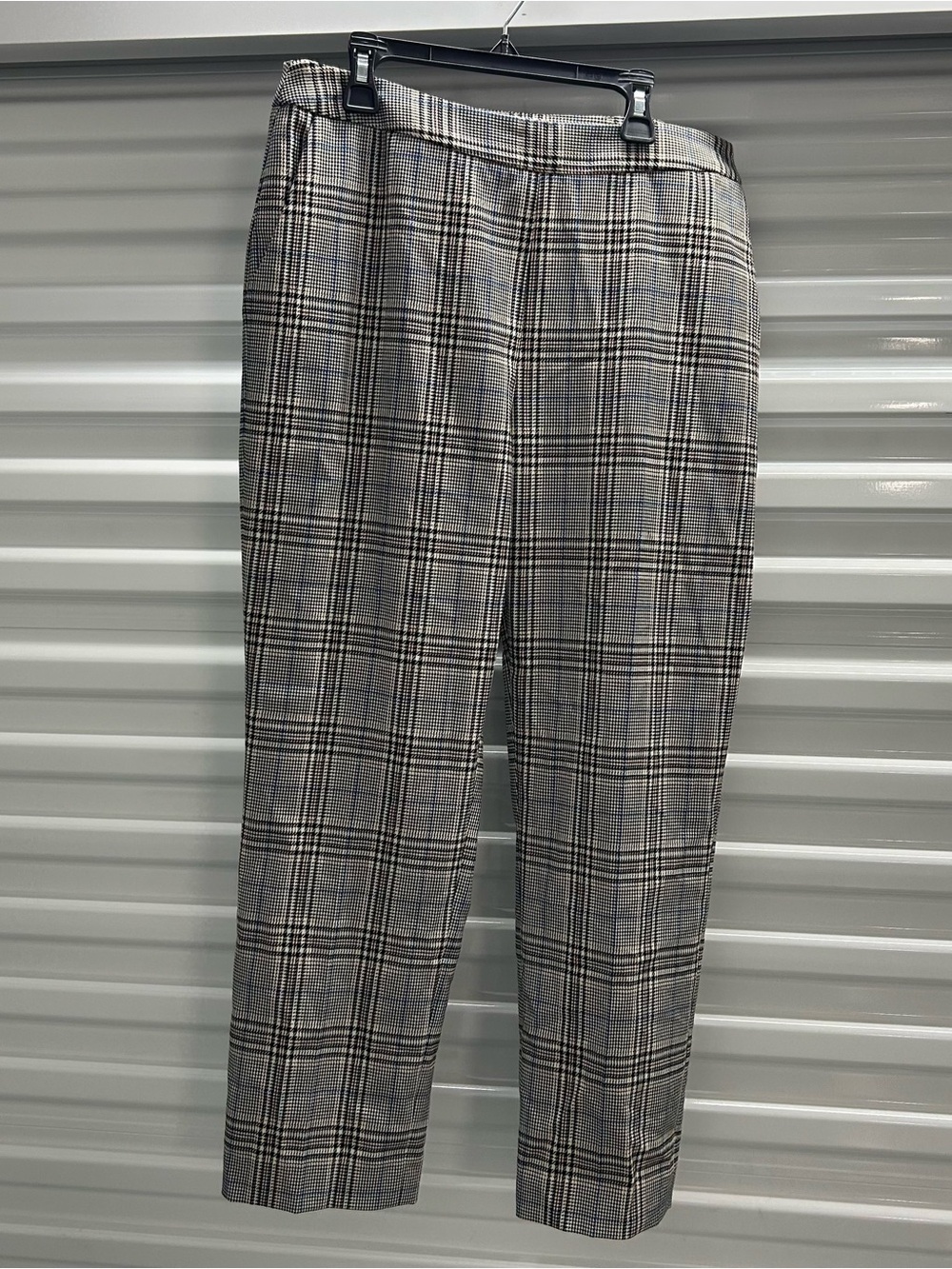Alex Marie Black and Gray Plaid Women's Dress Pants